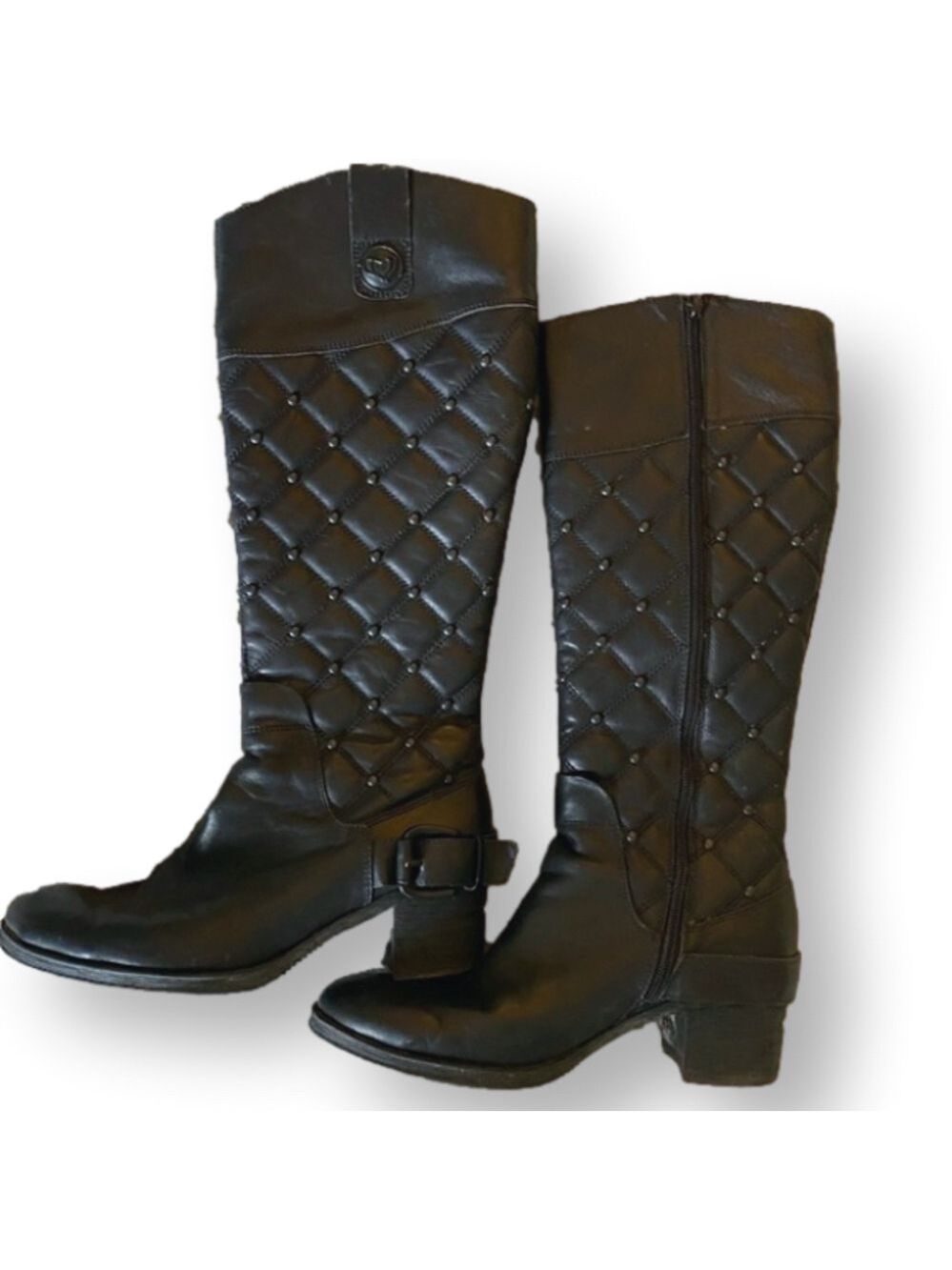 Mamzelle. Tall boots. Western feel, with zip and stacked heel. 7.5